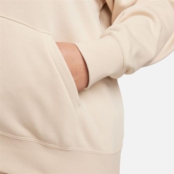 Nike Sportswear Club Fleece Hoodie Sanddrift/White, Women's Plus Size 3X - Picture 12 of 12